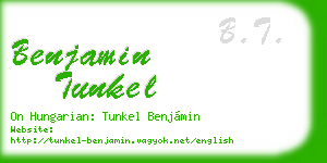 benjamin tunkel business card